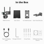 Dragon Touch 4G LTE Cellular Security Camera, 4K Wireless Outdoor Solar Camera 12000mAh, 4G or WiFi Duo-Mode, 10x Optical Zoom, 360° Pan and Tilt AI Tracking, with SIM Card, IP66 Weather-Resistant