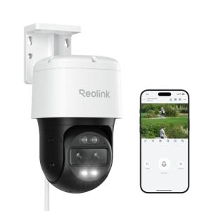REOLINK PTZ Security Camera System 4K, IP PoE 360 Camera with Dual-Lens, Auto 6X Hybrid Zoomed Tracking, 355 Pan & 90 Tilt, Outdoor Surveillance, AI Detection, TrackMix PoE