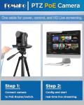 FoMaKo HDMI PTZ Camera AI Auto-Tracking Gen 3, 20x Optical Zoom IP USB3.0 HDMI Camera for Church Services Worship Education,FMK12UH Pro(20x)-B,Black Color