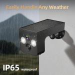 PM POPMAKE Solar Security Cameras Wireless Outdoor 2K Battery Powered AI Motion Detection 2-Way Talk Color Night Vision WiFi Waterproof SD/Cloud Storage Non-Stop Solar Panel Camera Outdoor Wireless