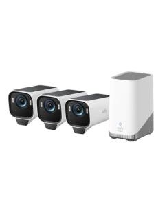 eufy Security eufyCam S3 Pro 3-Cam Kit, Solar Camera Outdoor Wireless, MaxColor Night Vision, 4K Security Camera with Solar Panel, Face Recognition AI, Expandable Local Storage, No Monthly Fee
