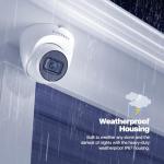 Amcrest Pack of 2, UltraHD 4K (8MP) Outdoor Security IP Turret PoE Camera, 3840x2160, 98ft NightVision, 125° FOV, IP67, MicroSD Recording (256GB), White (2PACK-IP8M-T2599EW-AI-V3)