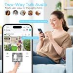 AMTIFO Security Cameras Wireless Outdoor Magnetic - 4-Pack Install-Free Indoor Smart 2K WiFi - Long Battery Life Powered Wireless Security Camera with AI Motion Detection