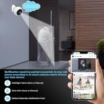 AMTIFO Security Cameras Wireless Outdoor Magnetic - 4-Pack Install-Free Indoor Smart 2K WiFi - Long Battery Life Powered Wireless Security Camera with AI Motion Detection
