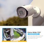 Amcrest 2-Pack UltraHD 4K (8MP) Bullet POE IP Camera, 3840x2160, 98ft NightVision, IP67 Weatherproof, 125° FOV, Supports up to 256GB MicroSD Recording, White (2PACK-IP8M-2496EW-AI-V3)