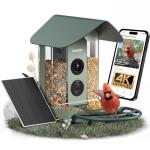 Kiwibit Beako™ Smart Bird Feeder with 4K Camera Solar Powered for Outdoors - Ultra HD Live Stream, Enhanced AI Identification 10,000+ Bird Species, Real-Time Motion Detection, Easy Setup & Refilling