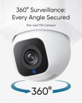 eufy Security Floodlight Camera E30, Security Camera Outdoor, 360° Pan and Tilt, AI Detection and Tracking, 2K Video, 2.4GHz Wi-Fi, 2,000 Lumens, Custom Voice and Light Alerts, 24/7 Recording