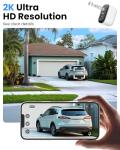 Outdoor Security Camera Wireless, 2K Battery Powered WiFi Cameras for Home Security with AI Motion Detection, Color Night Vision, Siren Alarm, 2-Way Talk, IP66 Waterproof, Cloud/SD Storage (4 Pack)