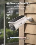Baseus S2 4K Solar Security Cameras Wireless Outdoor - Radar+PIR Detection, AI Face Recognition, Auto Sunlight-Tracking, Color Night Vision, IP67, No Monthly Fee, Local Storage, Featured at CES 2025
