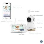 Maxi-Cosi See Pro 360 Baby Monitor with CryAssist™ AI Cry Translation, 2K HD camera with PTZ, Secure Non Wi-Fi 5 inch parent unit, 10 hour battery, Soothing Lullabies, 2-way audio