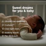 Maxi-Cosi See Pro 360 Baby Monitor with CryAssist™ AI Cry Translation, 2K HD camera with PTZ, Secure Non Wi-Fi 5 inch parent unit, 10 hour battery, Soothing Lullabies, 2-way audio