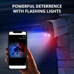 Defender AI Powered Sentinel 4k Poe Security Camera System - NVR Metal Outdoor Surveillance Cameras with 8 Channels, Smart AI Human Detection, Blue/Red Lights, and Mobile App (6 Cameras 1TB)