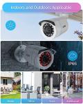 ZOSI H.265+ Home Security Camera System with AI Human Vehicle Detection, 5MP 3K Lite 8 Channel CCTV DVR Recorder and 8 x 1080p Weatherproof Bullet Camera Outdoor Indoor, 80ft Night Vision, 1TB HDD