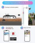 ZOSI H.265+ Home Security Camera System with AI Human Vehicle Detection, 5MP 3K Lite 8 Channel CCTV DVR Recorder and 8 x 1080p Weatherproof Bullet Camera Outdoor Indoor, 80ft Night Vision, 1TB HDD