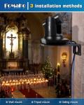 FoMaKo NDI PTZ Camera, AI Auto-Tracking Gen 3, 20x Optical Zoom LAN USB3.0 HDMI PTZ Camera for Church Services Worship Education (NDI 6 & NDI HX3) FMK20UH NDI-B (Black Color)