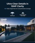 Reolink 12MP 8CH PoE Security Camera System with IK10 Vandalproof, 4pcs Dome PoE Cams Outdoor, Spotlights Color Night Vision, Built-in 2TB HDD, Smart AI Detection, Two-Way Talk, RLK8-1200V4