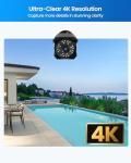 ZOSI 4K 8CH PoE Security Camera System (16CH Expandable), H.265+ 8CH NVR with 2TB HDD for 24/7 Record, 4 x 8MP PoE IP Cameras Outdoor Indoor, Human Detection, One-Way Audio, 100ft IR Night Vision