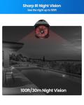 ZOSI 4K 8CH PoE Security Camera System (16CH Expandable), H.265+ 8CH NVR with 2TB HDD for 24/7 Record, 4 x 8MP PoE IP Cameras Outdoor Indoor, Human Detection, One-Way Audio, 100ft IR Night Vision