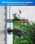 ZOSI 4K 8CH PoE Security Camera System (16CH Expandable), H.265+ 8CH NVR with 2TB HDD for 24/7 Record, 4 x 8MP PoE IP Cameras Outdoor Indoor, Human Detection, One-Way Audio, 100ft IR Night Vision
