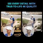 Defender Exclusive Bundle: AI Powered Sentinel 4K Wired Security Camera System, 360° PTZ Security Camera System, AI Tracking, Human Detection, Blue/Red Lights, Color Night Vision | 4 Cameras 1TB