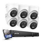 ANNKE 4K PoE Security Camera System, 12MP H.265+ 8CH NVR with 2TB Surveillance Grade HDD, 6Pcs 8MP IP Cams, Spotlight Color Night Vision, RTSP, IP67 Waterproof