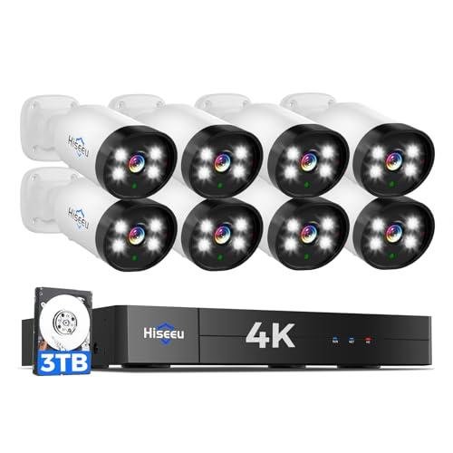 Hiseeu 4K Wired Security Camera System with AI