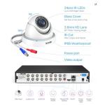 ZOSI H.265+ 1080p 16 Channel Security Camera System Indoor Outdoor, 16CH CCTV Surveillance DVR with AI Human Vehicle Detection and 16 x 1080p Dome Camera, 80ft Night Vision, 105° View Angle, 4TB HDD