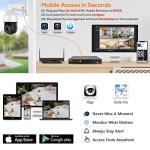 4K 8MP Auto Tracking PTZ PoE IP Camera with Optical 25x Motorized 5mm–125mm Lens,Human Vehicle Detection,AI Face Detection, 328ft IR Night Vision,Two-Way Talk,Perimeter Protection,SMD 4.0 Quick