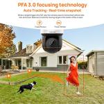 4K 8MP Auto Tracking PTZ PoE IP Camera with Optical 25x Motorized 5mm–125mm Lens,Human Vehicle Detection,AI Face Detection, 328ft IR Night Vision,Two-Way Talk,Perimeter Protection,SMD 4.0 Quick