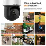 4K 8MP Auto Tracking PTZ PoE IP Camera with Optical 25x Motorized 5mm–125mm Lens,Human Vehicle Detection,AI Face Detection, 328ft IR Night Vision,Two-Way Talk,Perimeter Protection,SMD 4.0 Quick