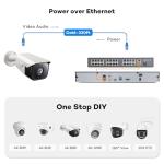 ONWOTE 32 Channel Security Camera System, 12MP 32CH NVR 8TB, 32 Ports Switch, 24x 6MP Outdoor Audio PoE IP Cameras, AI Human Vehicle Detection, 24x Cables-2280ft, Commercial Surveillance for Business