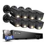 ANNKE 16CH 3K Lite FHD AI Surveillance Security Camera System with 2TB Hard Drive and 8X 2MP Outdoor Weatherproof CCTV Cameras with Smart Dual Light, Human Vehicle Detection, Color Night Vision