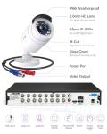 ZOSI H.265+ 16CH Security Camera System with AI Human Vehicle Detection, 16CH DVR with 4TB HDD for 7/24 Record, 16 x 1080p CCTV Camera Outdoor Indoor with 80ft Night Vision°Wide Angle, 90°Wide Angle