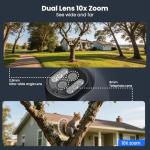 [WiFi 6 & 10X Zoom] XMARTO Wireless PTZ Security Camera System Outdoor with 10X Zoom and AI Auto Tracking, 2K HD Dual-Lens Cameras, 12" LCD Monitor NVR/DVR and 1TB HDD Included