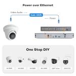 ONWOTE 4K 32 Channel Security Camera System PoE, 12MP 32CH NVR 8TB, 24x 8MP Outdoor Audio PoE IP Cameras, AI Human Vehicle Detection, 32 Ports Switch, 24 Cables-2280ft, Commercial CCTV for Business