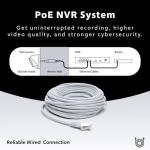 Swann AdvancedX™ Wired NVR 4K Security Camera System, 8 Channels, 4 PoE Dome Cameras Outdoor, 1TB HDD Storage, Color Night Vision, Smart AI Video Analytics/Alerts, Advanced Motion Detect