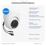 ONWOTE 8 Channel NVR PoE Security Camera System, 4X 6MP Wired Outdoor IP Cameras, AI Human Vehicle Detection Tigger Color Night Vision, 122° FoV, 8CH 4K 8MP NVR 2TB, CCTV Kit for Home Businesses