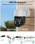 Auto-Track 4K 2-Way Audio PTZ PoE Outdoor Wired Security Cameras System Home Wired Cameras Video Surveillance DVR Kit with 4TB Hard Drive