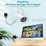 Cromorc Wireless Security Camera System with 16" IPS Monitor, AI Human Detection, Floodlight,Siren Alarm, 2-Way Audio,4PCS 5MP Camera,Expandable 16CH NVR,Home Business Surveillance,3TB HDD