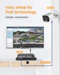 PANOOB 32 Channel Security Camera System, H.265 20pcs 5MP PoE IP Bullet Camera, Smart Color Night Vision, 2 Way Audio Talking, AI Human Detection, Remote Access, 4K 32 Channel NVR 8TB, PB65A2032-5MD