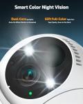 《100% Solar Powered & 2-Way Audio》Outdoor Wireless PTZ Camera System, 4MP Solar Powered Battery Cameras,Home Video Surveillance, Surveillance DVR Kits
