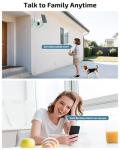 《100% Solar Powered & 2-Way Audio》Outdoor Wireless PTZ Camera System, 4MP Solar Powered Battery Cameras,Home Video Surveillance, Surveillance DVR Kits