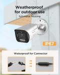 PANOOB 32 Channel Security Camera System, H.265 20pcs 5MP PoE IP Bullet Camera, Smart Color Night Vision, 2 Way Audio Talking, AI Human Detection, Remote Access, 4K 32 Channel NVR 8TB, PB65A2032-5MD