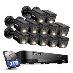 ANNKE 16 Channel Security Camera System HD-TVI 1080P Lite Video DVR and (12) 2.0MP Outdoor IP67 Cameras with Smart Dual Light, AI Human/Vehicle Detection, Color Night Vision, 2 TB Hard Drive