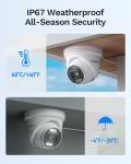 LongPlus Smart 4K 8CH Home Security Camera System, 4Pcs Wired PoE IP Cameras System Outdoor with Person/Vehicle Detection, 8MP 8CH NVR with 2TB HDD for 24-7 Recording, LP8ME84D2