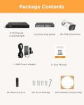 PANOOB 32 Channel Security Camera System, H.265 20pcs 5MP PoE IP Bullet Camera, Smart Color Night Vision, 2 Way Audio Talking, AI Human Detection, Remote Access, 4K 32 Channel NVR 8TB, PB65A2032-5MD