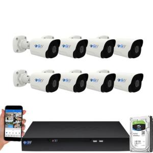 GW Security 16 Channel 12MP NVR UltraHD 4K Face Recognition NDAA & TAA Compliant Security Camera System with 8 x 8MP Outdoor & Indoor PoE Bullet Cameras, 10 Smart AI Functions