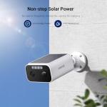 ANSQUE 2K Security Cameras Wireless Outdoor, Color Night Vision, 365-Day Battery Life, No Subscription, Local Storage, Two-Way Audio, Solar Powered, Custom Alarm Zones, 4 Cam Kit