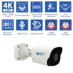 GW Security 16 Channel 12MP NVR UltraHD 4K Face Recognition NDAA & TAA Compliant Security Camera System with 8 x 8MP Outdoor & Indoor PoE Bullet Cameras, 10 Smart AI Functions