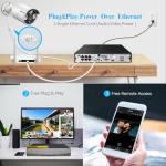 OOSSXX (HD 2.7K 5.0MP with Audio) Outdoor Wired Security Camera Systems PoE Outdoor Surveillance Video System